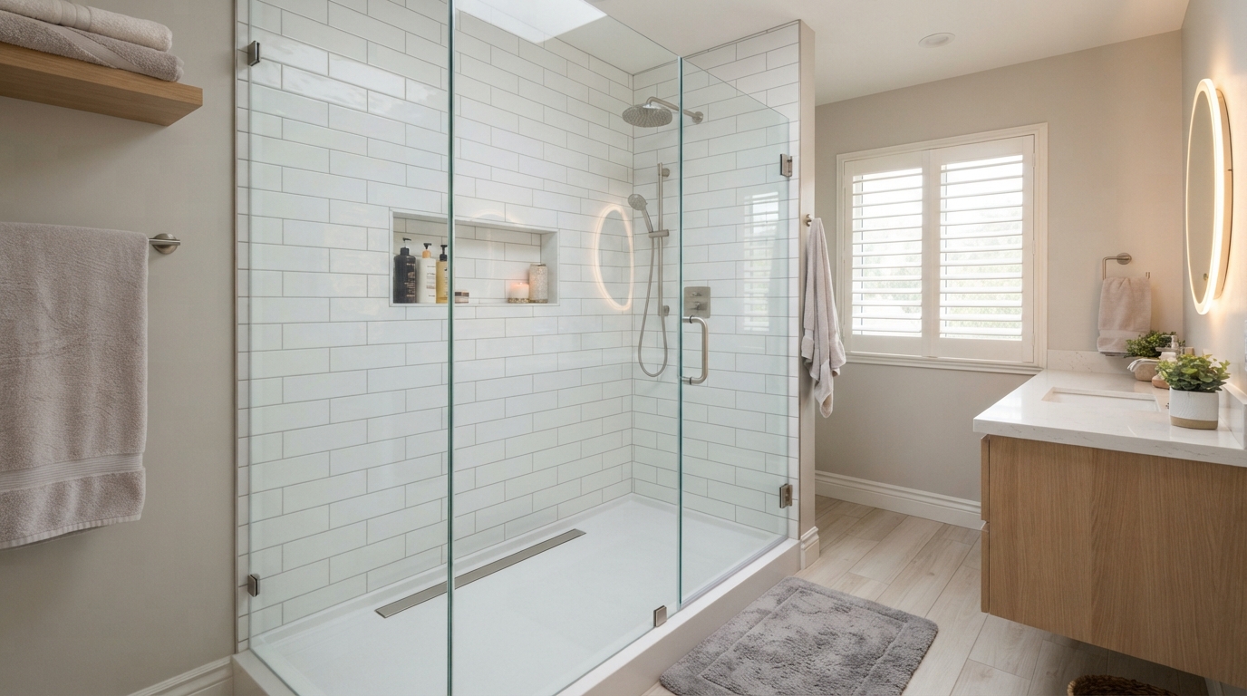 Tub-to-shower conversion project by Century City Baths & Remodels